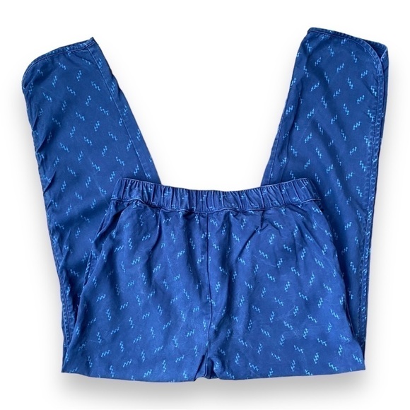 Madewell Navy Blue Ikat Print Track Trousers Size Extra Small - Picture 7 of 16